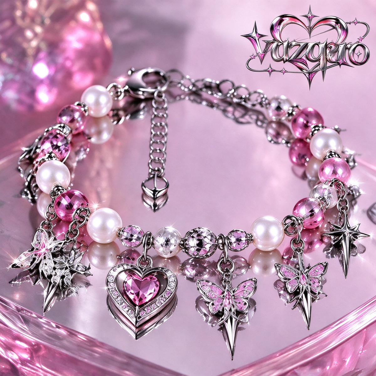 Pearl Heart Star Bracelet