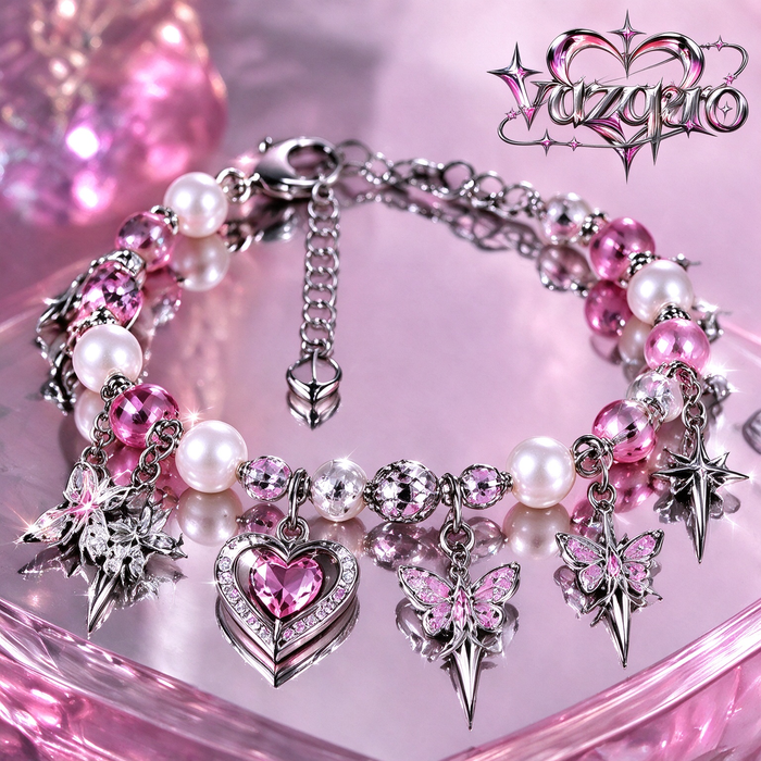 Pearl Heart Star Bracelet
