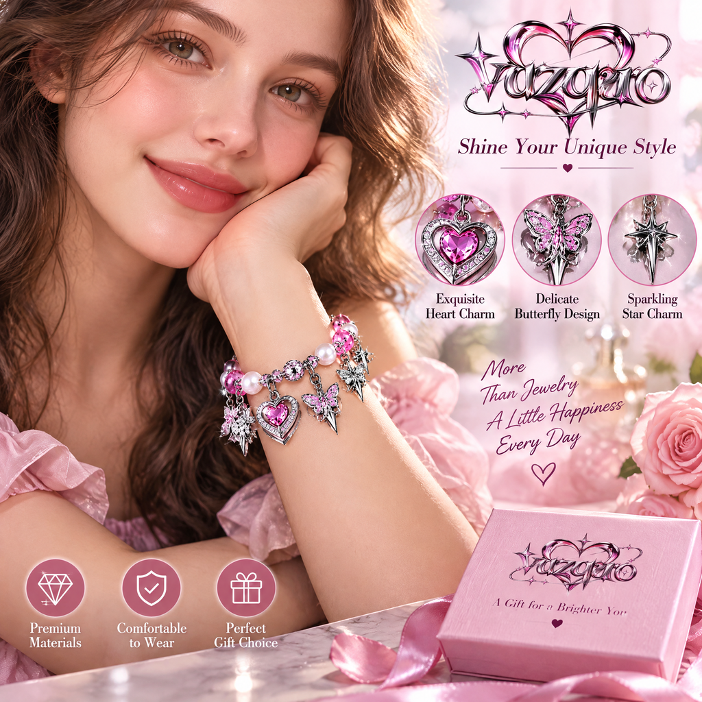 Pearl Heart Star Bracelet
