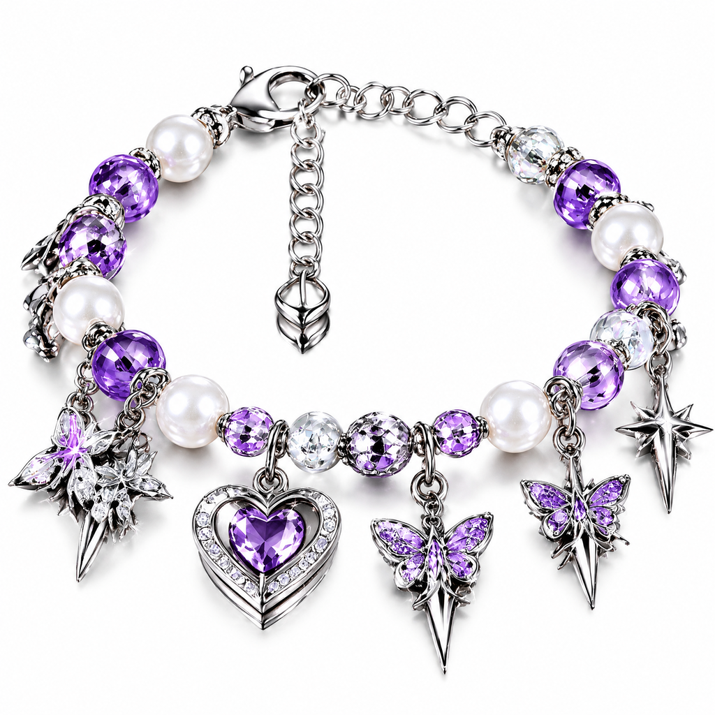 Pearl Heart Star Bracelet