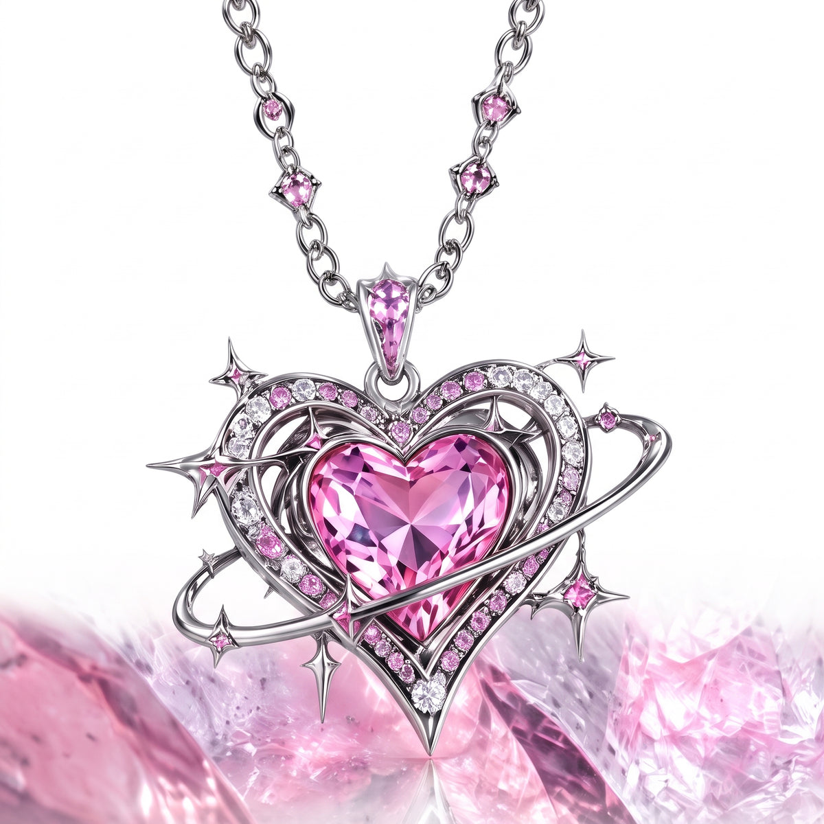 Heart Star Statement Necklace