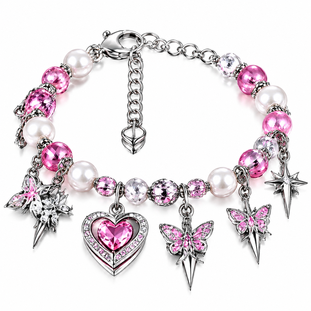 Pearl Heart Star Bracelet