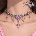 Spike Heart Star Choker
